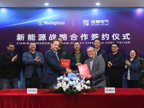 欧博abg电气与西屋电气正式达玉成球新能源战略相助